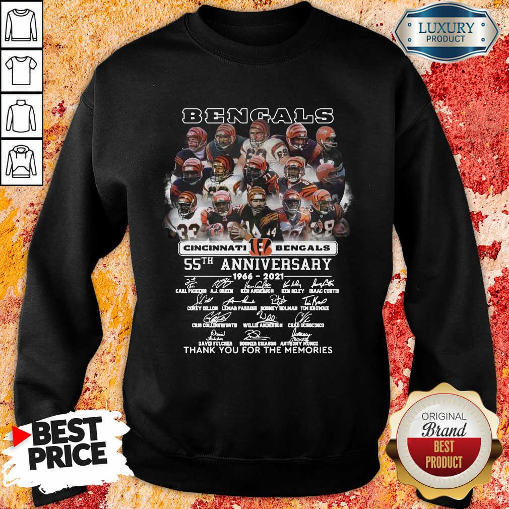 Tense Cincinnati Bengals 55th Anniversary Signatures 11 Shirt