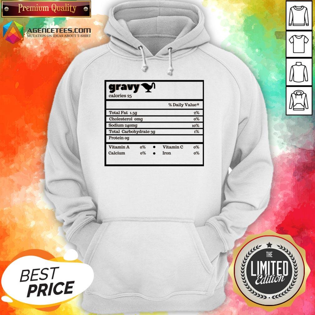 Thanksgiving Gravy Nutrition Facts Funny Christmas T-Shirt
