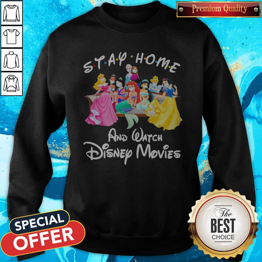 The Little Mermaid Face Mask Stay Home And Watch Disney Movies Shirt