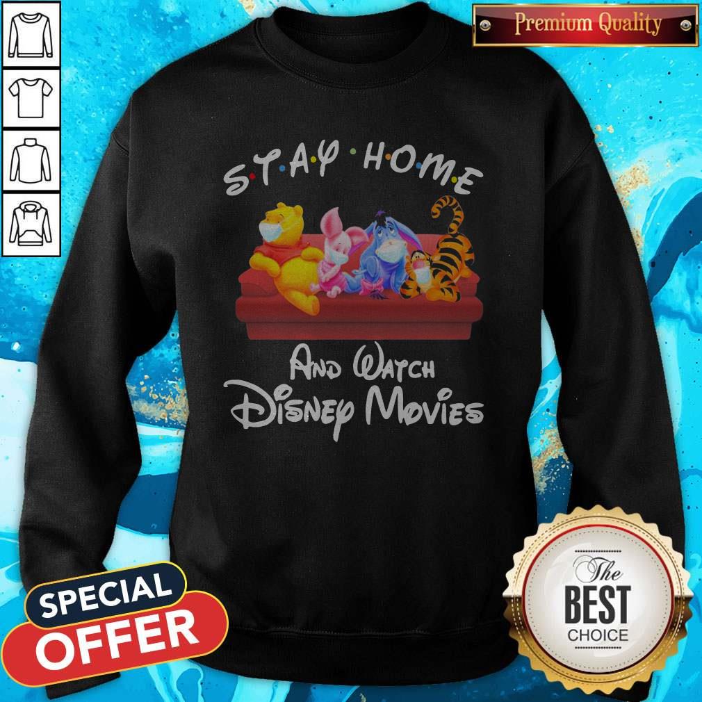 The Winnie The Pooh Face Mask Stay Home And Watch Disney Movies Shirt