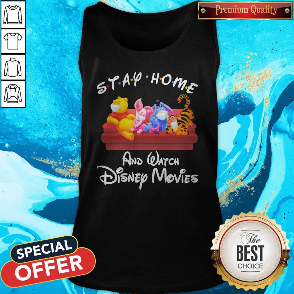 The Winnie The Pooh Face Mask Stay Home And Watch Disney Movies Shirt