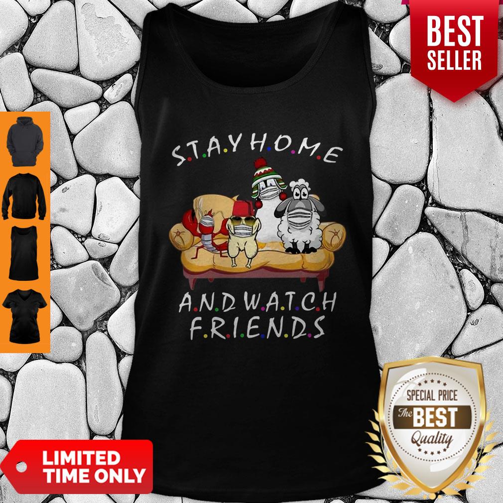 Perfect Pets Stay Home And Watch Friends Cartoon COVID-19 Shirt