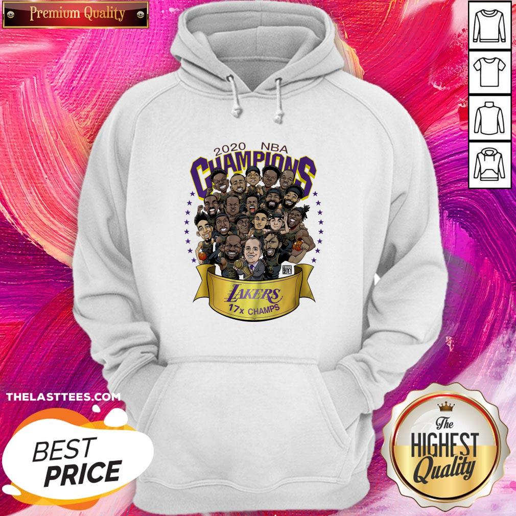 Top 2020 NBA Champions Los Angeles Lakers 17 Champs Cartoon Shirt