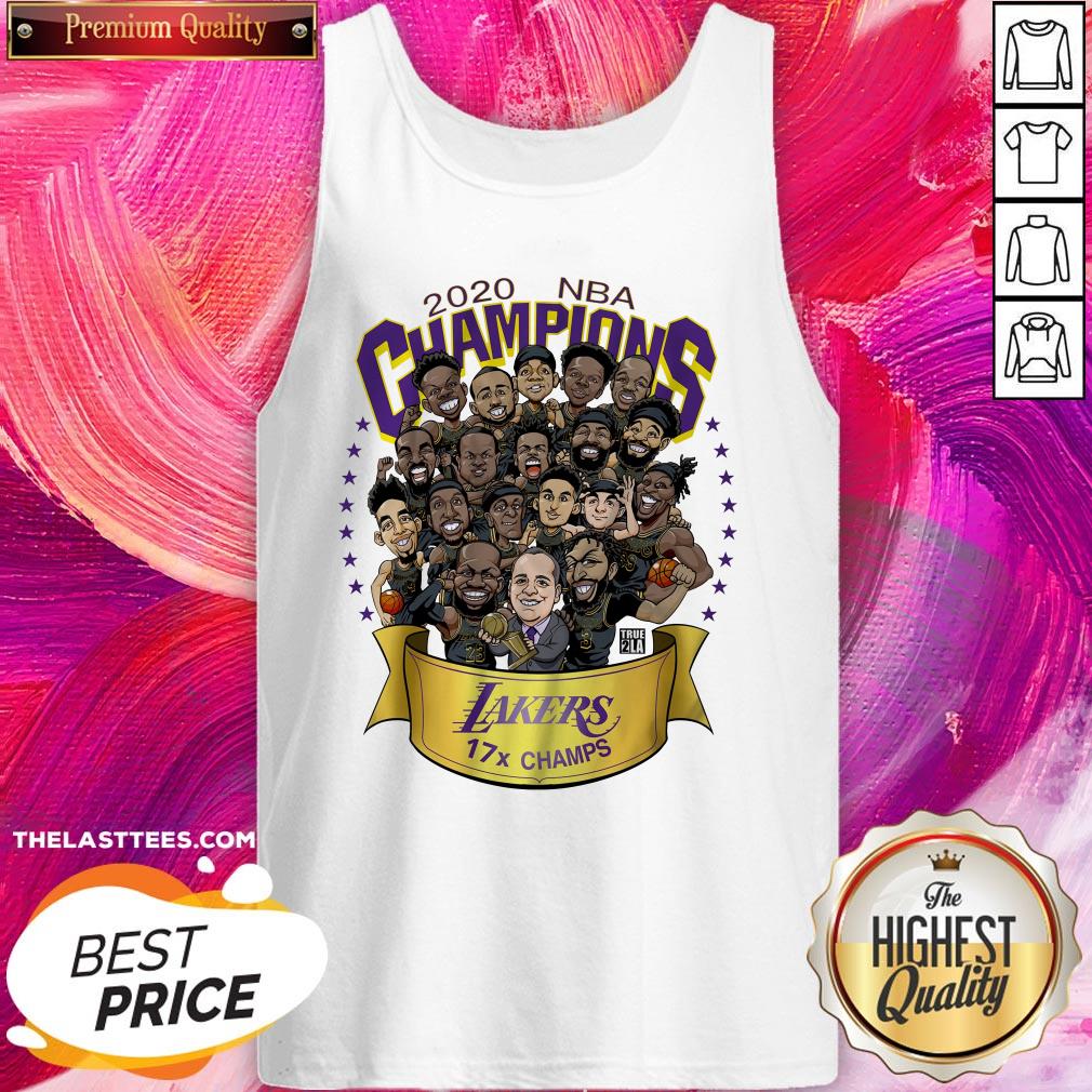 Top 2020 NBA Champions Los Angeles Lakers 17 Champs Cartoon Shirt