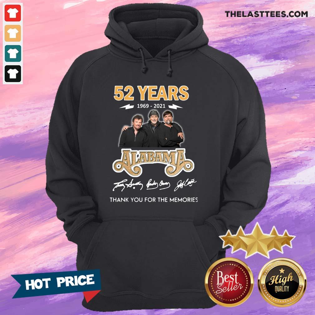 Top 52 Years 1969 2021 Alabama Thank You For The Memories Signatures Shirt
