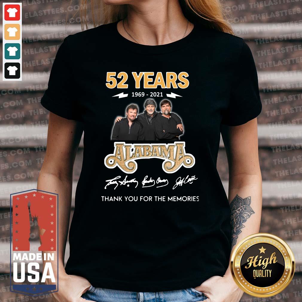 Top 52 Years 1969 2021 Alabama Thank You For The Memories Signatures Shirt