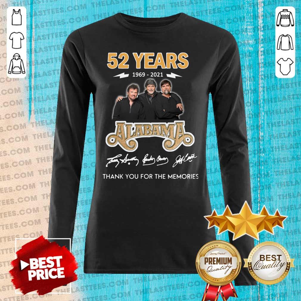 Top 52 Years 1969 2021 Alabama Thank You For The Memories Signatures Shirt