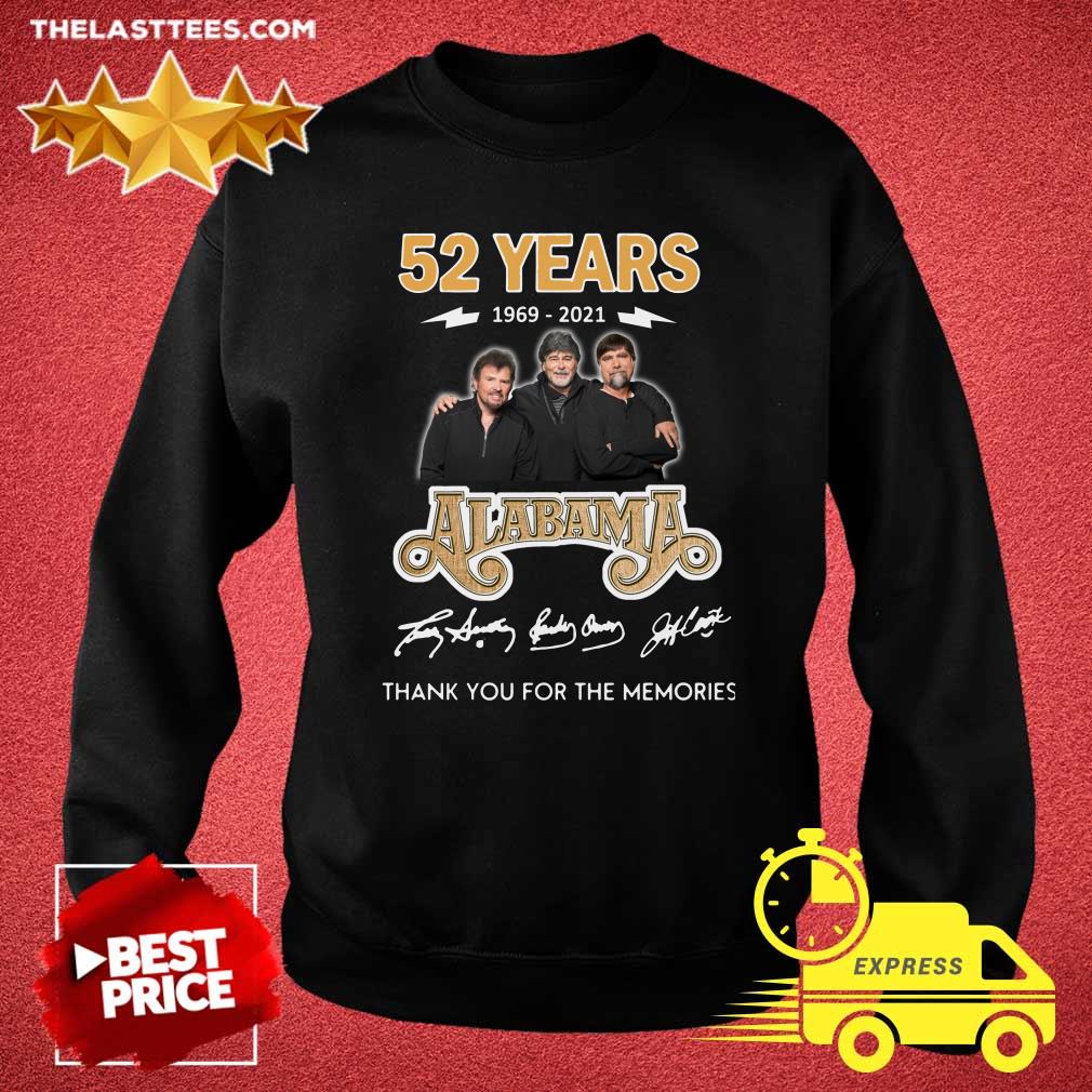 Top 52 Years 1969 2021 Alabama Thank You For The Memories Signatures Shirt