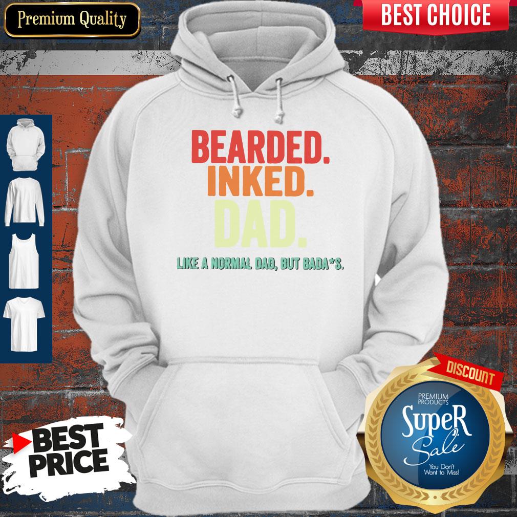 Top Bearded Inked Dad Like A Normal Dad But Badas Vintage Shirt