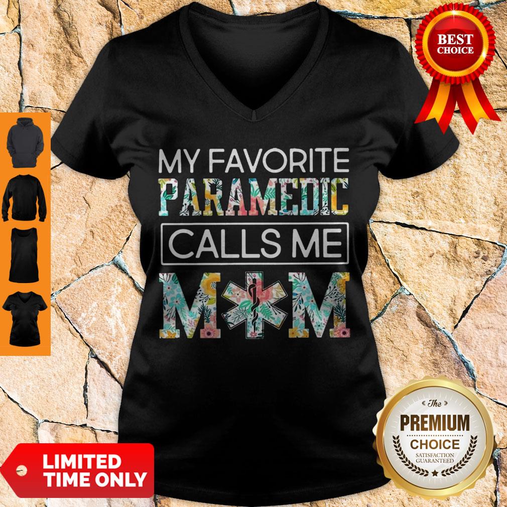 Top My Favorite Paramedic Calls Me Mom Floral Shirt
