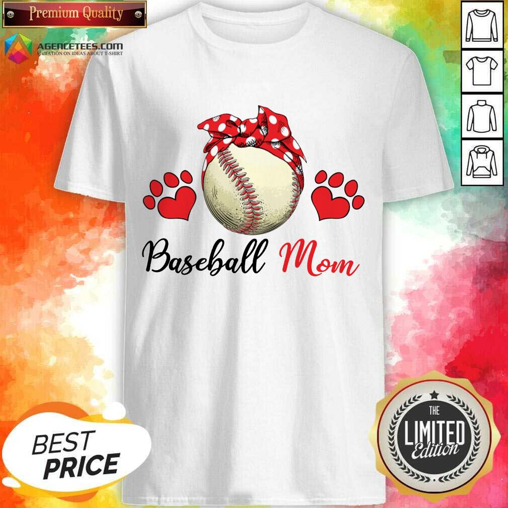 Top Polka Dot Red Baseball Love Mother For Baseball Lover Shirt
