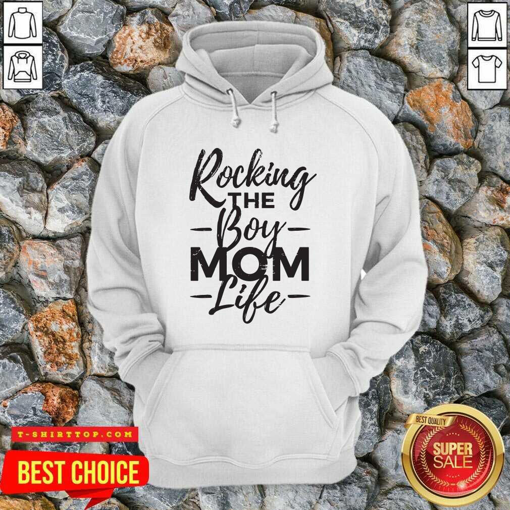 Top Rocking The Boy Mom Life Shirt