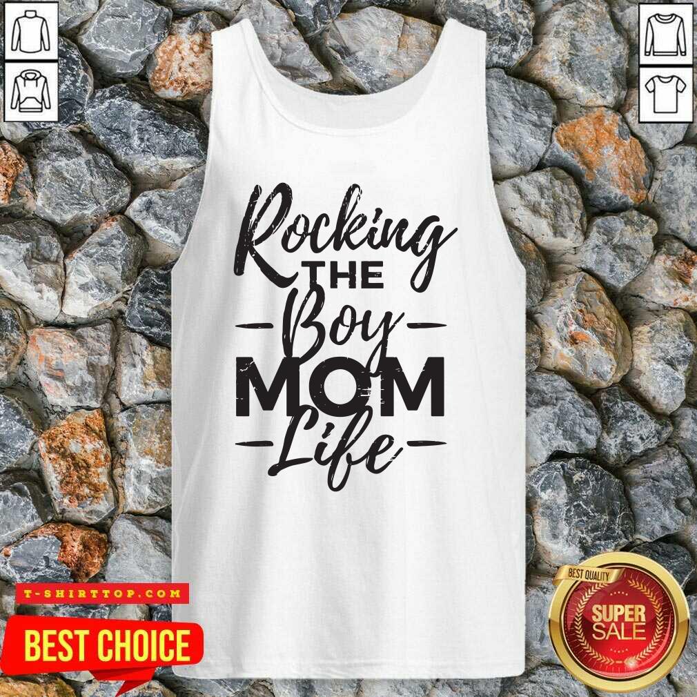 Top Rocking The Boy Mom Life Shirt