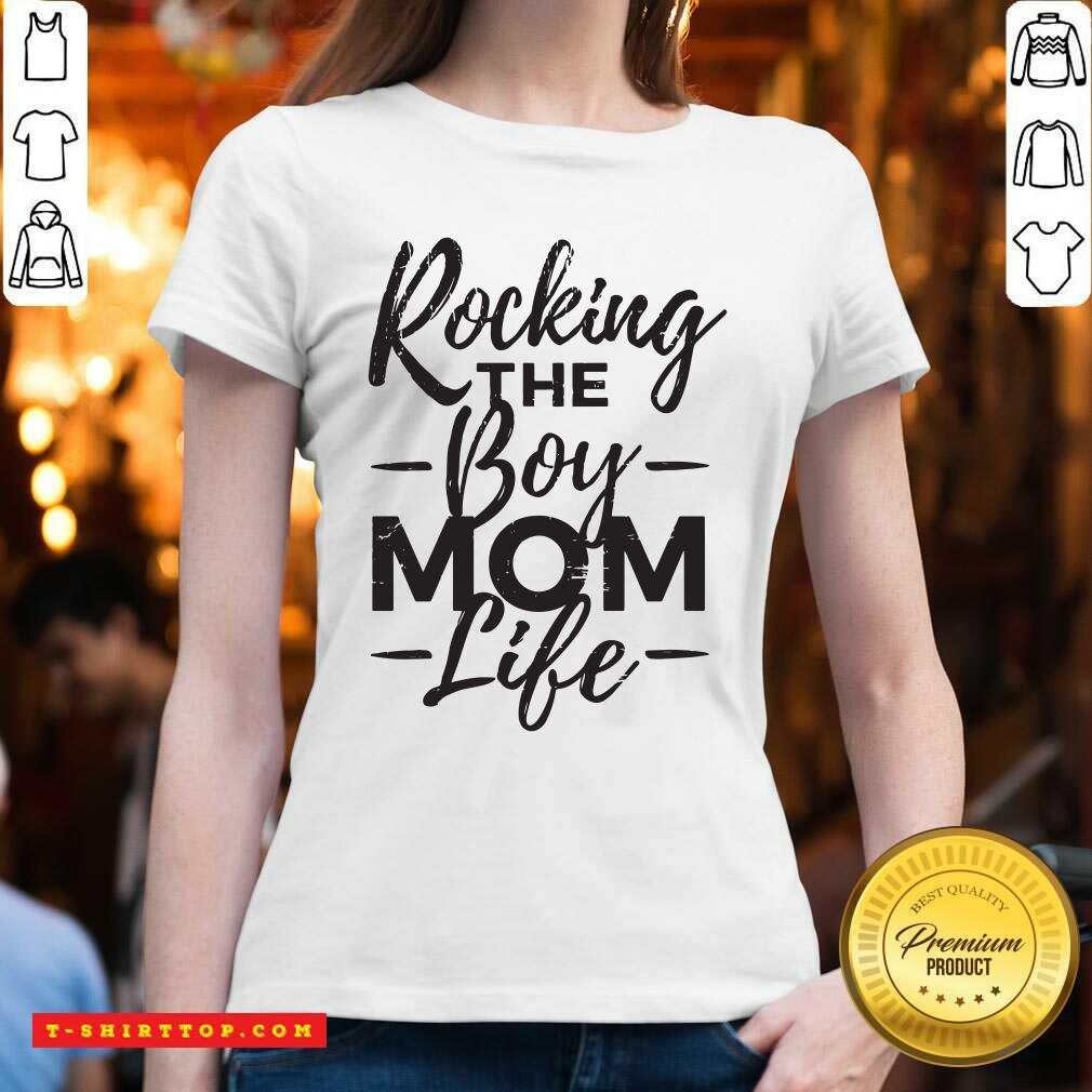 Top Rocking The Boy Mom Life Shirt