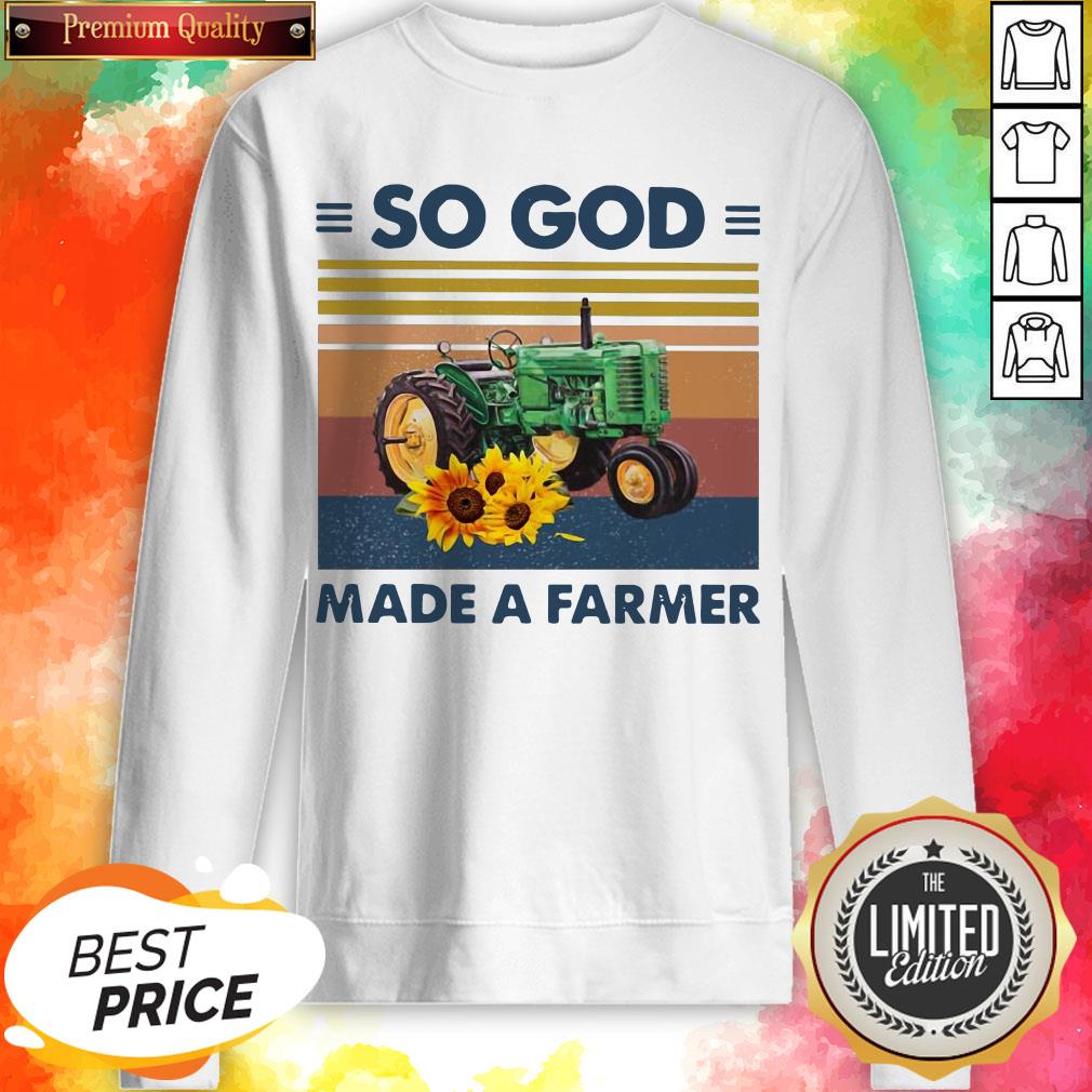 Tractor So God Made A Farmer Vintage Shirt
