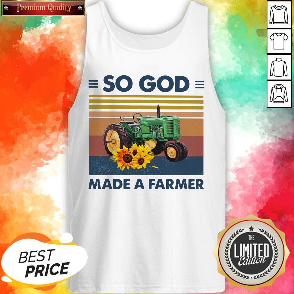 Tractor So God Made A Farmer Vintage Shirt