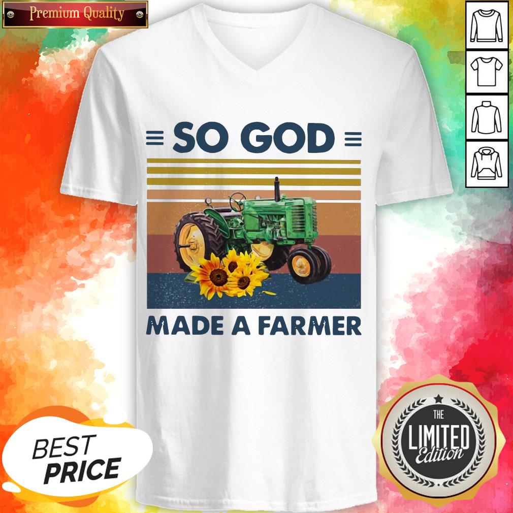 Tractor So God Made A Farmer Vintage Shirt