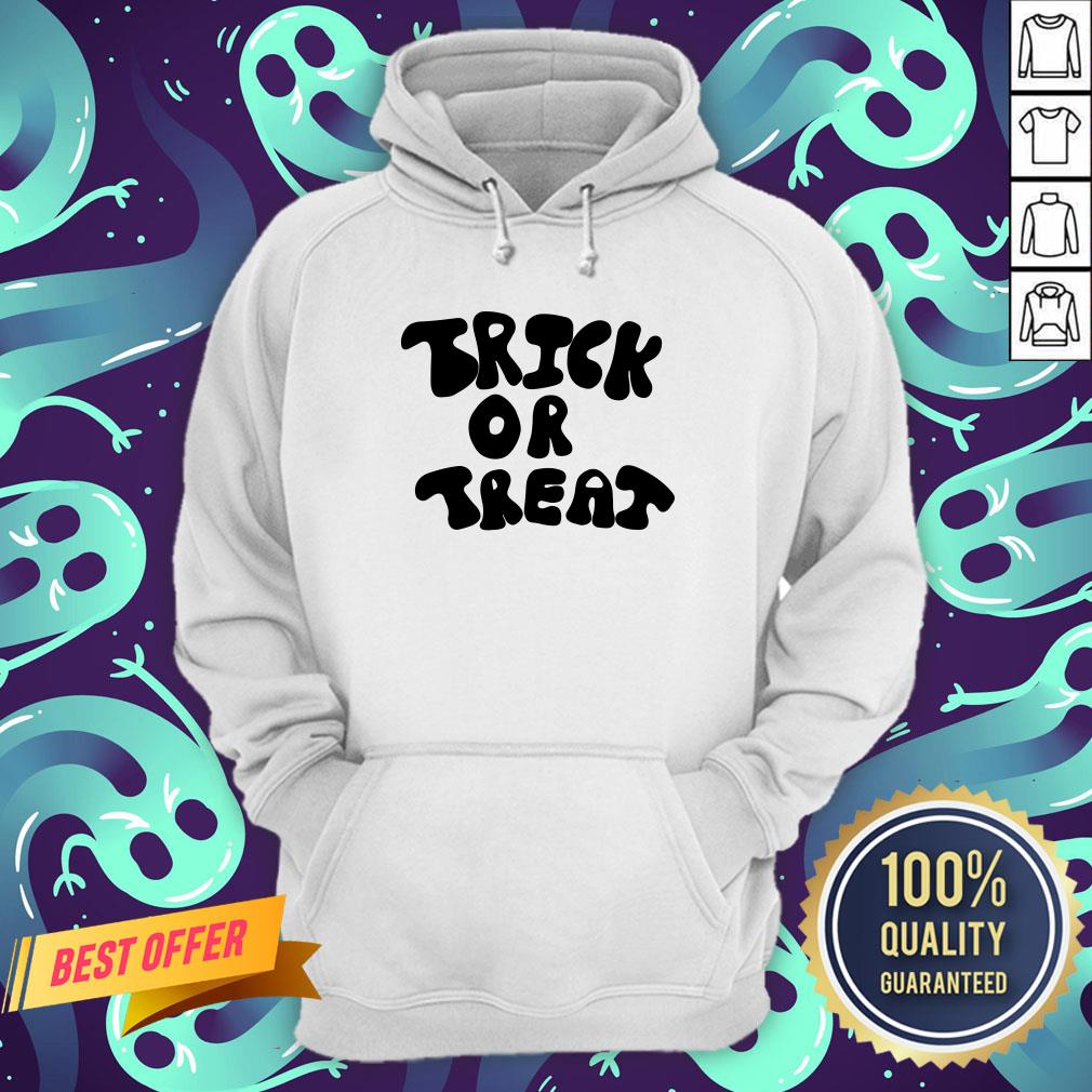 Trick Or Treat Calligraphy Orange & Black Halloween Shirt
