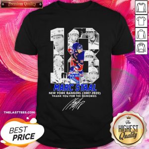 18 Marc Staal New York Rangers 2007 2020 Thank You For The Memories Shirt