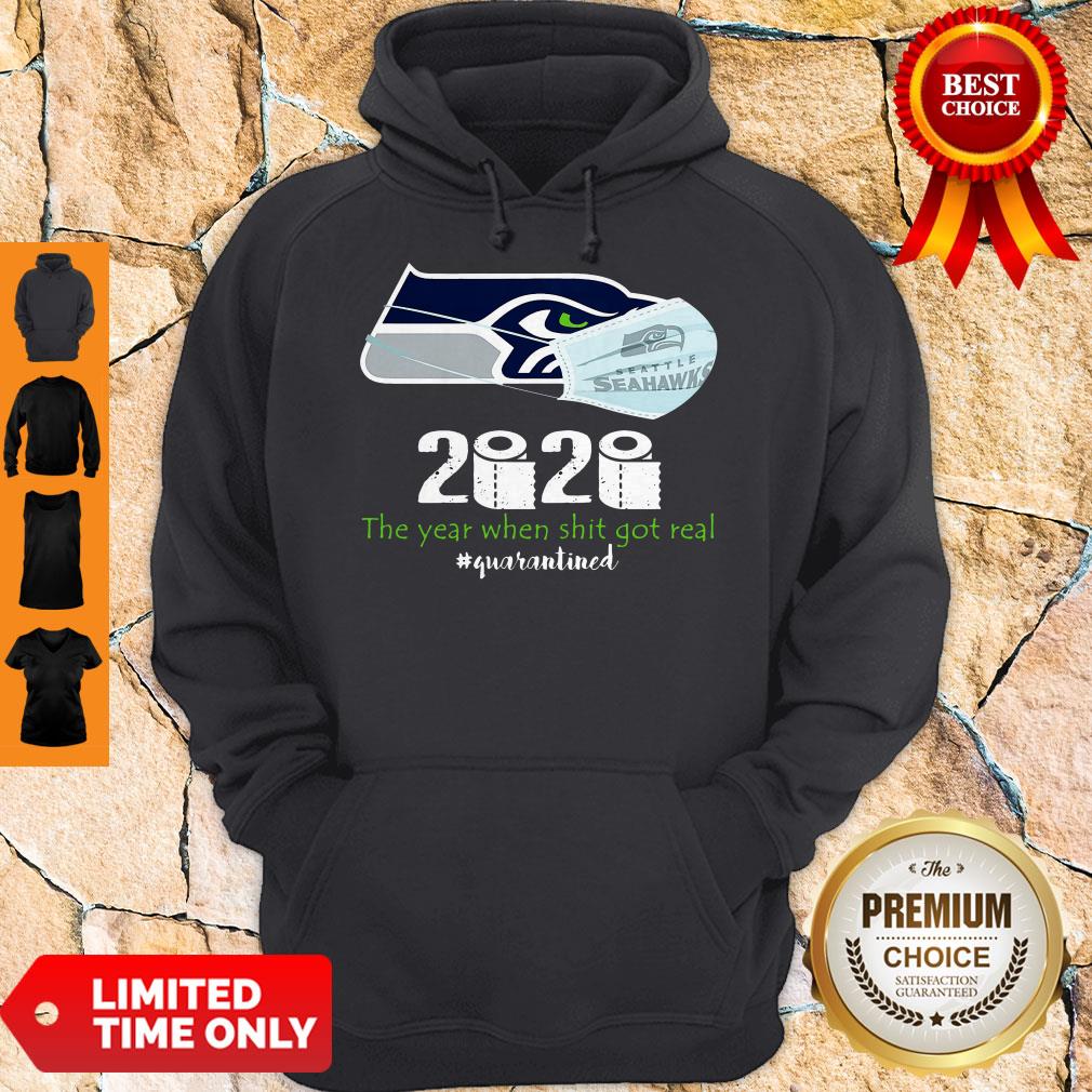 Seattle Seahawks Mask 2020 The Year When Shit Got Real #Quarantined Shirt