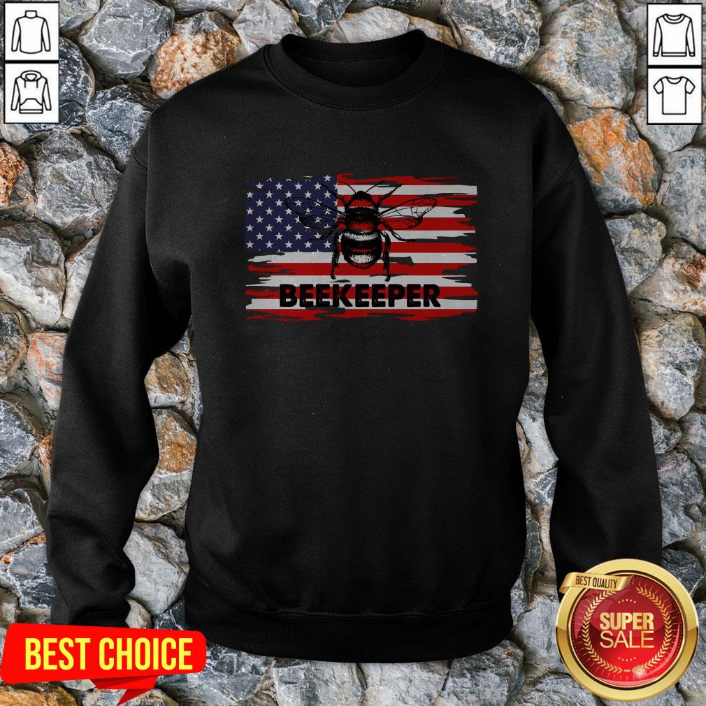 Vip Patriotic Beekeeper American Flag 4th Of July Gift Bee Shirt