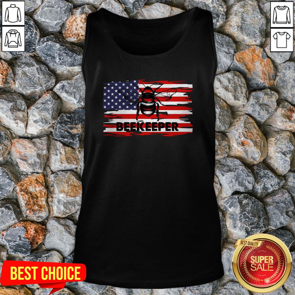 Vip Patriotic Beekeeper American Flag 4th Of July Gift Bee Shirt