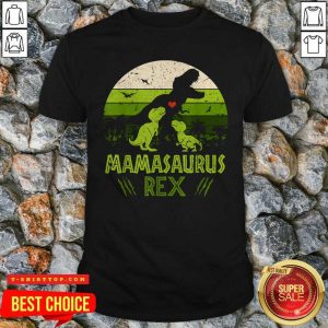 Nice Vintage Retro 3 Kids Mamasaurus Dinosaur Vintage Shirt