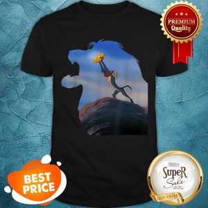Nice Disney Lion King Mufasa Silhouette Pride Rock Rafiki Simba shirt