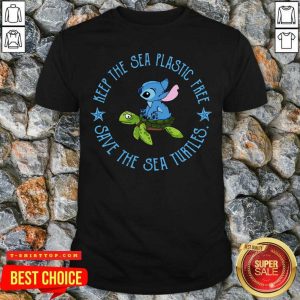 Stitch On The Turtle Keep The Sea Plastic Free Save The Sea Turtles Shirt