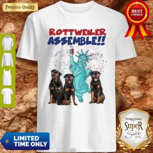 Funny Rottweiler Assemble Happy Independence American Shirt