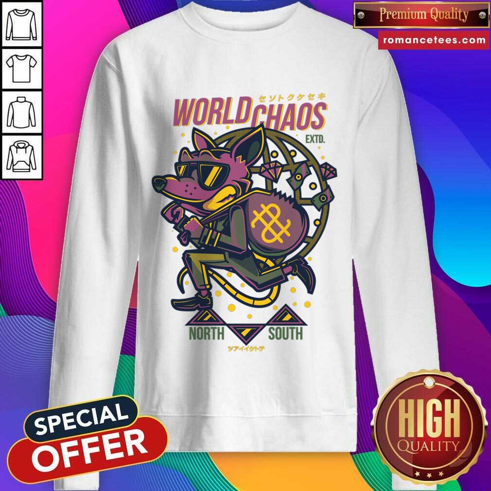 World Chaos Bankrupt Money Rat Fleeing Shirt