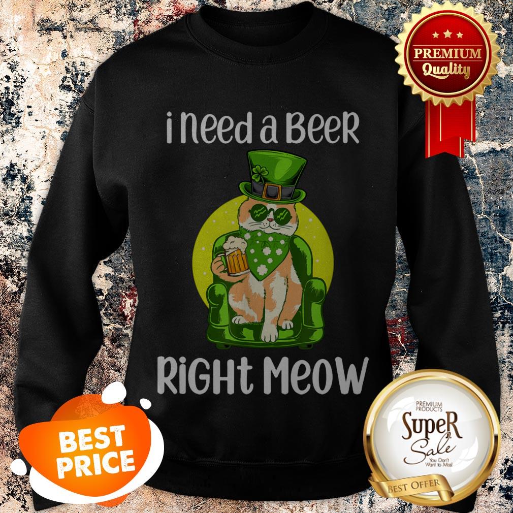 Nice Irish Beer Cat Funny St Patricks Day Drinking Cat Lover T-shirt