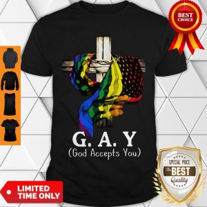 Awesome LGBT Jesus G.a.y God Accepts You Shirt