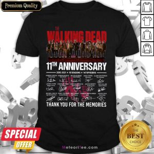 Premium The Walking Dead 11th Anniversary Thank You For The Memories Signatures Shirt