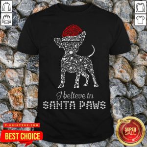 Chihuahua Santa I Believe In Santa Paws Diamond Christmas Shirt
