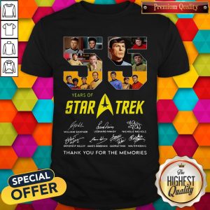 Official 55 Years Of Star Trek Thank You For The Memories Signatures Shirt