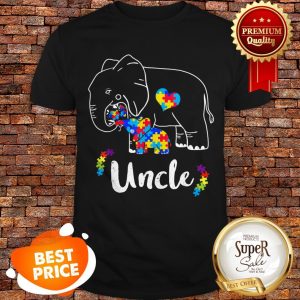 Nice Autism Awareness Support Uncle Elephant Gift Shirt