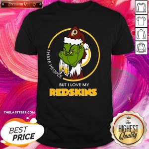 Happy I Hate People But I Love My Redskins Shirt