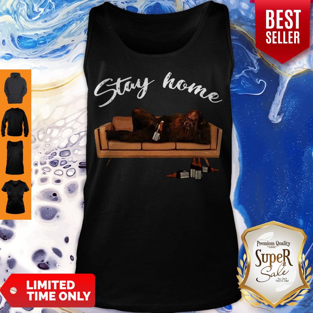 Nice Bigfoot Drink Beer Stay Home Coronavirus Shirt