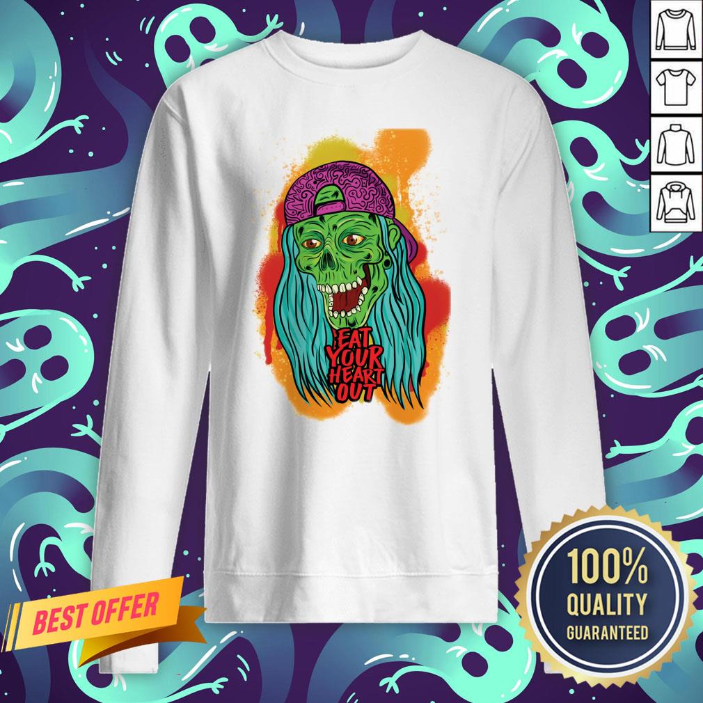Zombie Chick Eat Your Heart Out Dia De Los Muertos Day Dead Shirt