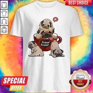 Pretty Pugs Friend Forever Coffee Heart Shirt