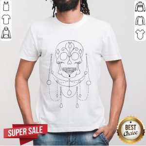 Day Of The Dead Sugar Skull Jewels Racerback Shirt