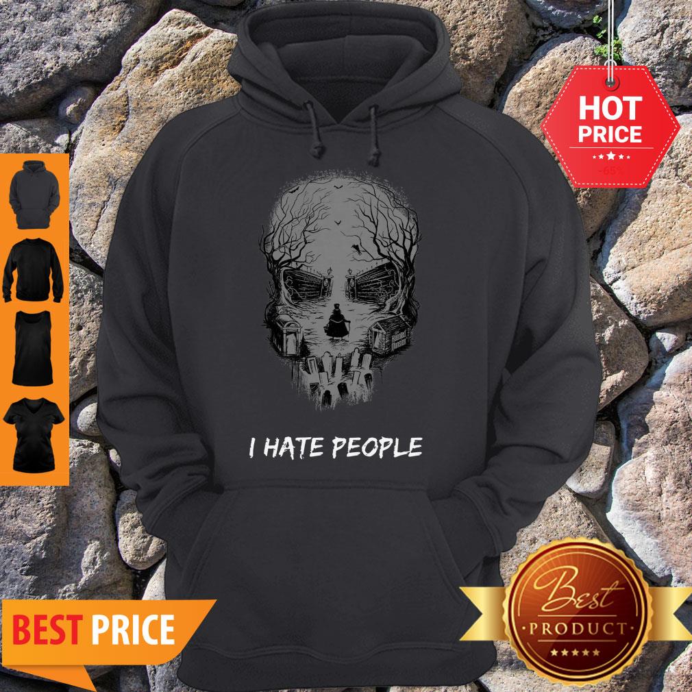 I Hate People Disneyland Haunted Mansion Skull Shirt
