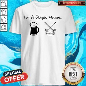 Official I'm A Simple Woman Beer And Hockey Shirt