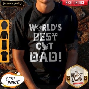 Worlds Best Cat Dad Fathers Day Shirt