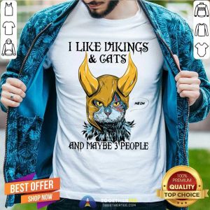 Cute I Like Vikings And Cats And Maybe 3 People Shirt