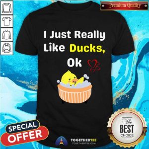 Great Valentine'S Day For Girls I Just Really Like Ducks Ok Essential T-Shirt