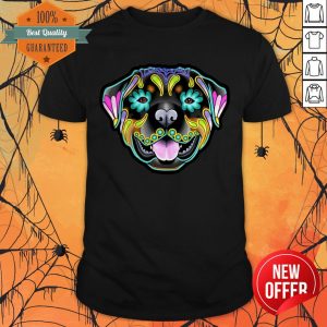 Rottweiler Day Of The Dead Sugar Skull Dog Shirt