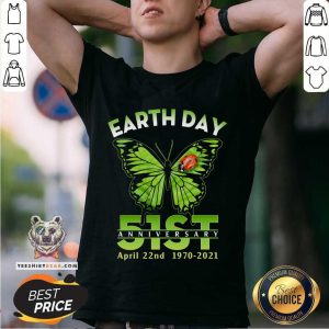 Pretty Earth Day 51st Anniversary 2021 Butterfly Shirt
