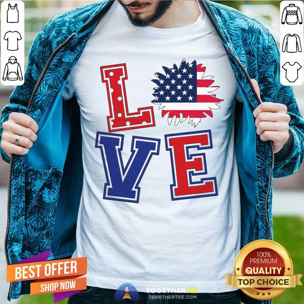 4th July Love Sunflower Shirt